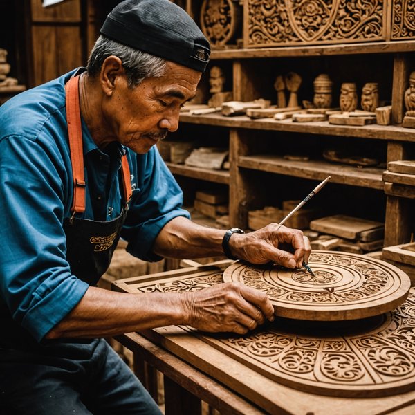 Quelle croisière propose des ateliers de sculpture sur bois avec des artisans locaux en Indonésie?